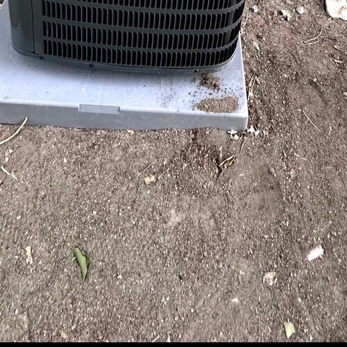 Close detail of a newly installed Goodman furnace cabinet