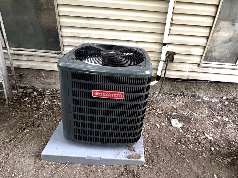 Newly installed gas furnace with custom sheet metal transition — Heber, Utah